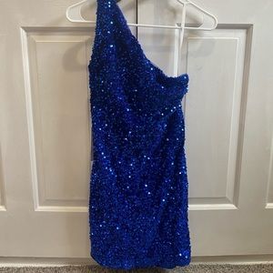 COPY - Royal blue sequins dress